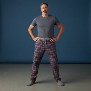 True‎ Grit Plaid Flannel Pajama Pants Lounge Bottoms Mens XL Red Blue Drawstring